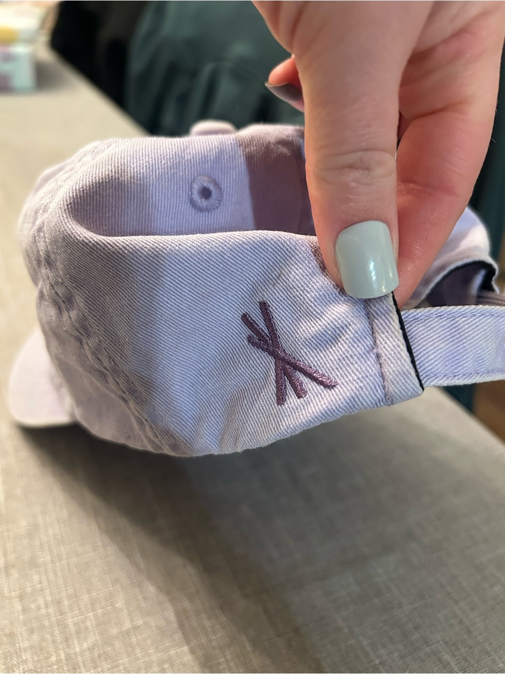 Lavender Embroidered Baseball Cap - Picture 6 of 6